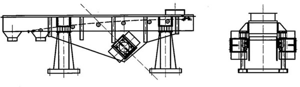 振動電機水平振動輸送機結(jié)構(gòu)圖紙